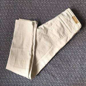 AG Stilt Cigarette Leg White Jeans